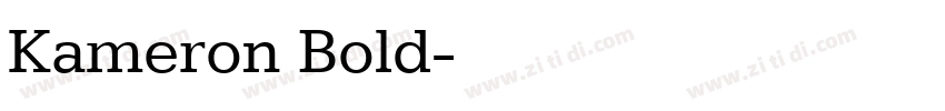 Kameron Bold字体转换